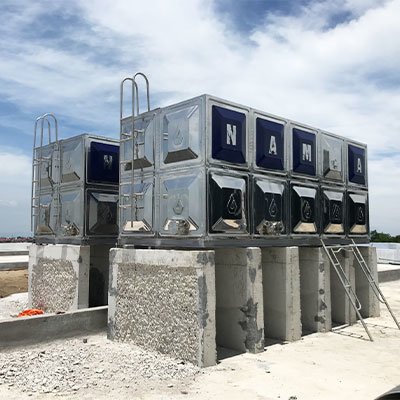Bể nước lắp ghép inox tại Sân bay Nội Bài